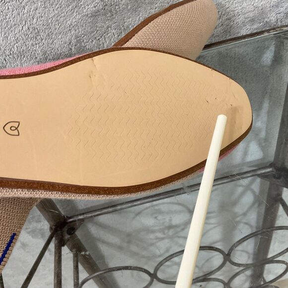 Rothy’s Marta Ferri Women’s Beige Pink Square Toe Flat Size 8.5 US - Picture 10 of 10